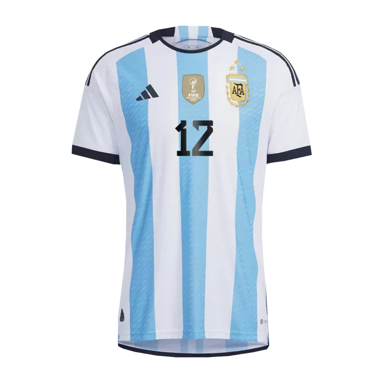 Authentic RULLI #12 Soccer Jersey Argentina Home Shirt 2022 - bestsoccerstore