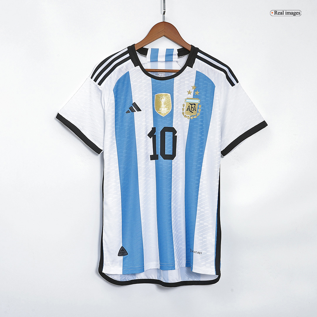 Buy #10 Messi Argentina Three Stars Away Jersey 2022/23