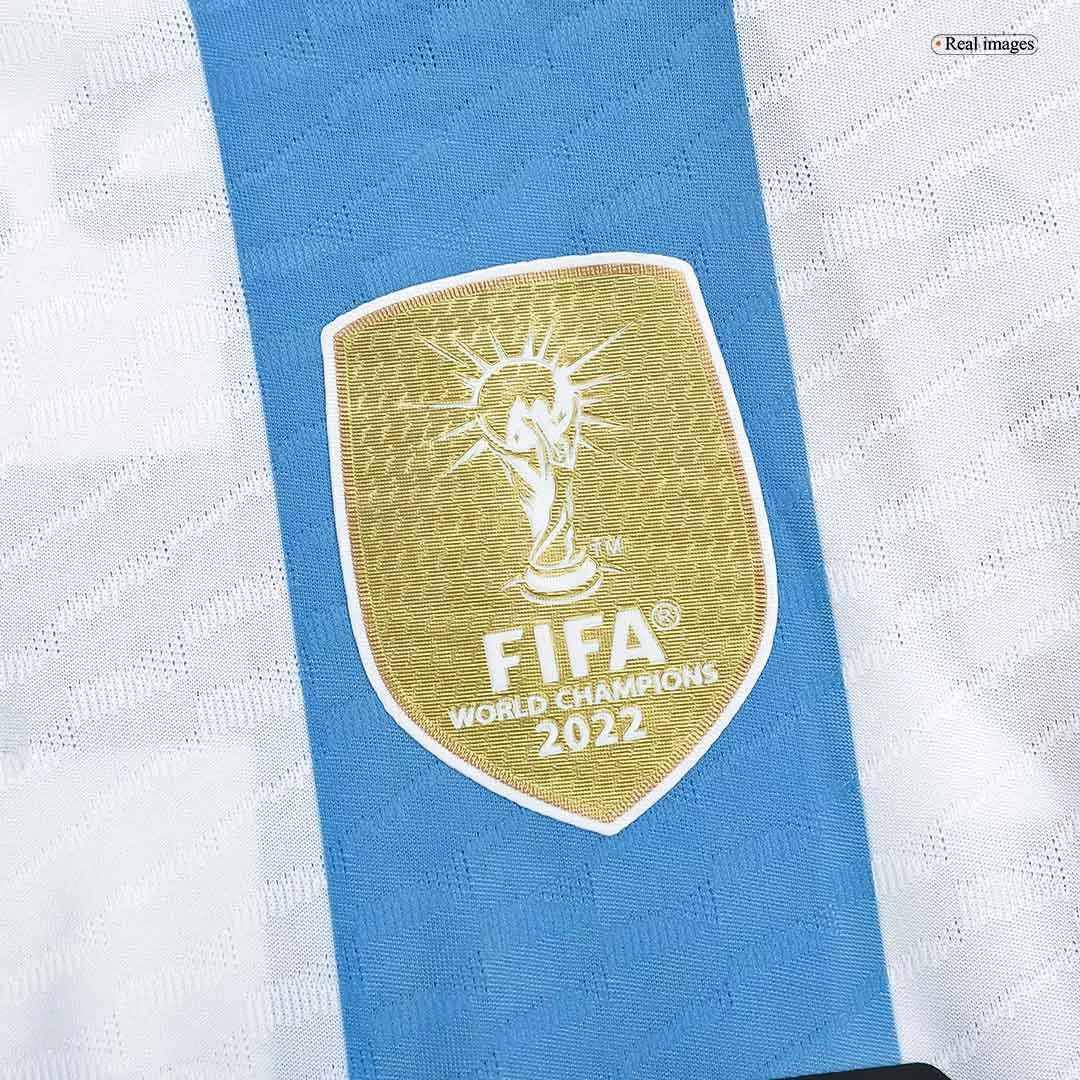 MESSI #10 Argentina Soccer Jersey Three Stars Jersey Champion Edition Home Player Version Custom World Cup Jersey 2022 - bestsoccerstore
