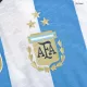 Argentina Soccer Jersey Champions 3 StarsHome Player Version World Cup Jersey 2022 - bestsoccerstore