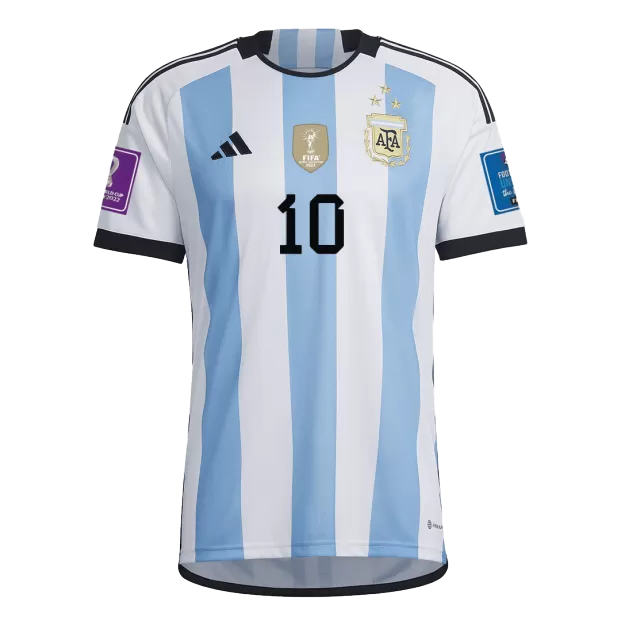 Men's Replica adidas Messi Argentina Home Jersey 2022 - 3 Stars