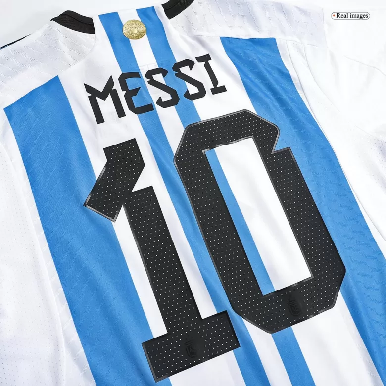 Adidas Argentina FC Messi 10 Home Soccer Jersey 2 Stars Slim Fit Men's  Size L