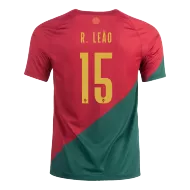 Portugal Home Soccer Jersey Custom R. LEÃO #15 World Cup Jersey 2022 - bestsoccerstore