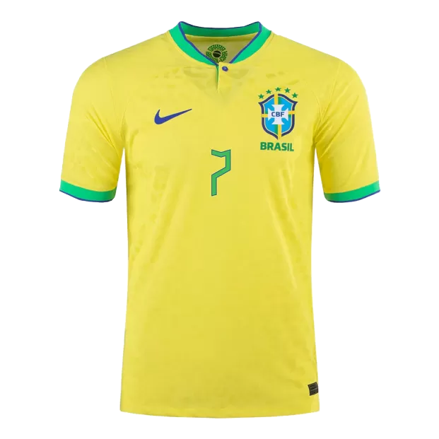 Brazil Jersey Custom Soccer Jersey Home 2022