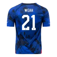 USA Away Soccer Jersey Custom WEAH #21 World Cup Jersey 2022 - bestsoccerstore