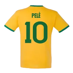 Retro PELÉ #10 1970 Brazil Home Soccer Jersey - bestsoccerstore