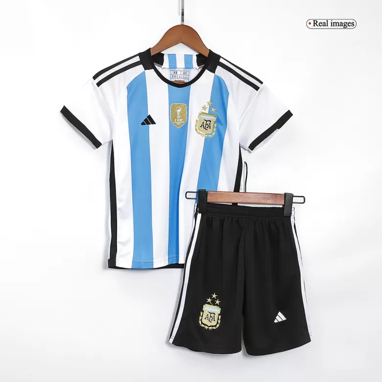 Kid's Argentina Jersey Custom Home Soccer Soccer Kits 2022 - bestsoccerstore