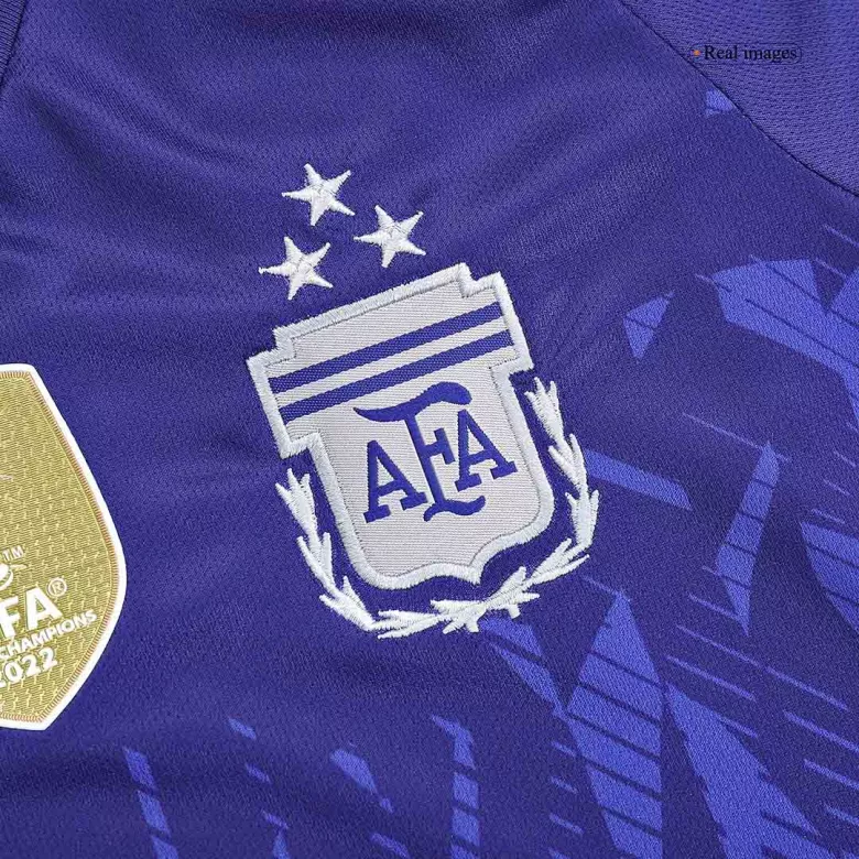Kid's Argentina Jersey Custom Away Soccer Soccer Kits 2022 - bestsoccerstore