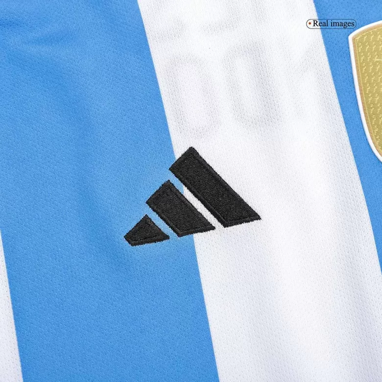 Argentina Soccer Jersey Three Stars Jersey Champion Edition Home Custom World Cup Jersey 2022 - bestsoccerstore