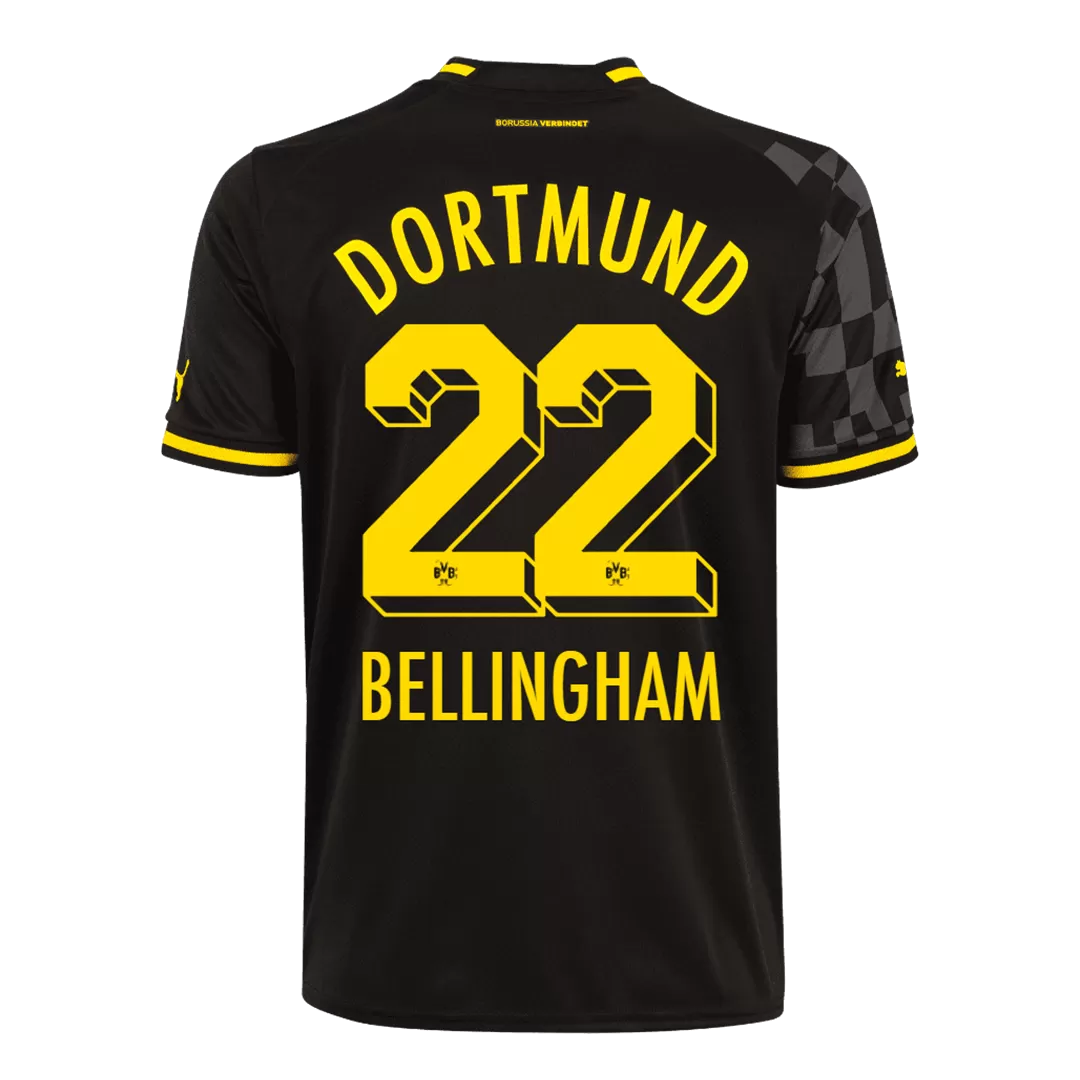 Borussia Dortmund Jersey Custom BELLINGHAM #22 Soccer Jersey Away 2022/23 - bestsoccerstore
