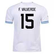 Uruguay Away Soccer Jersey Custom F. VALVERDE #15 World Cup Jersey 2022 - bestsoccerstore