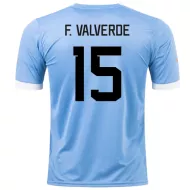 Uruguay Home Soccer Jersey Custom F. VALVERDE #15 World Cup Jersey 2022 - bestsoccerstore