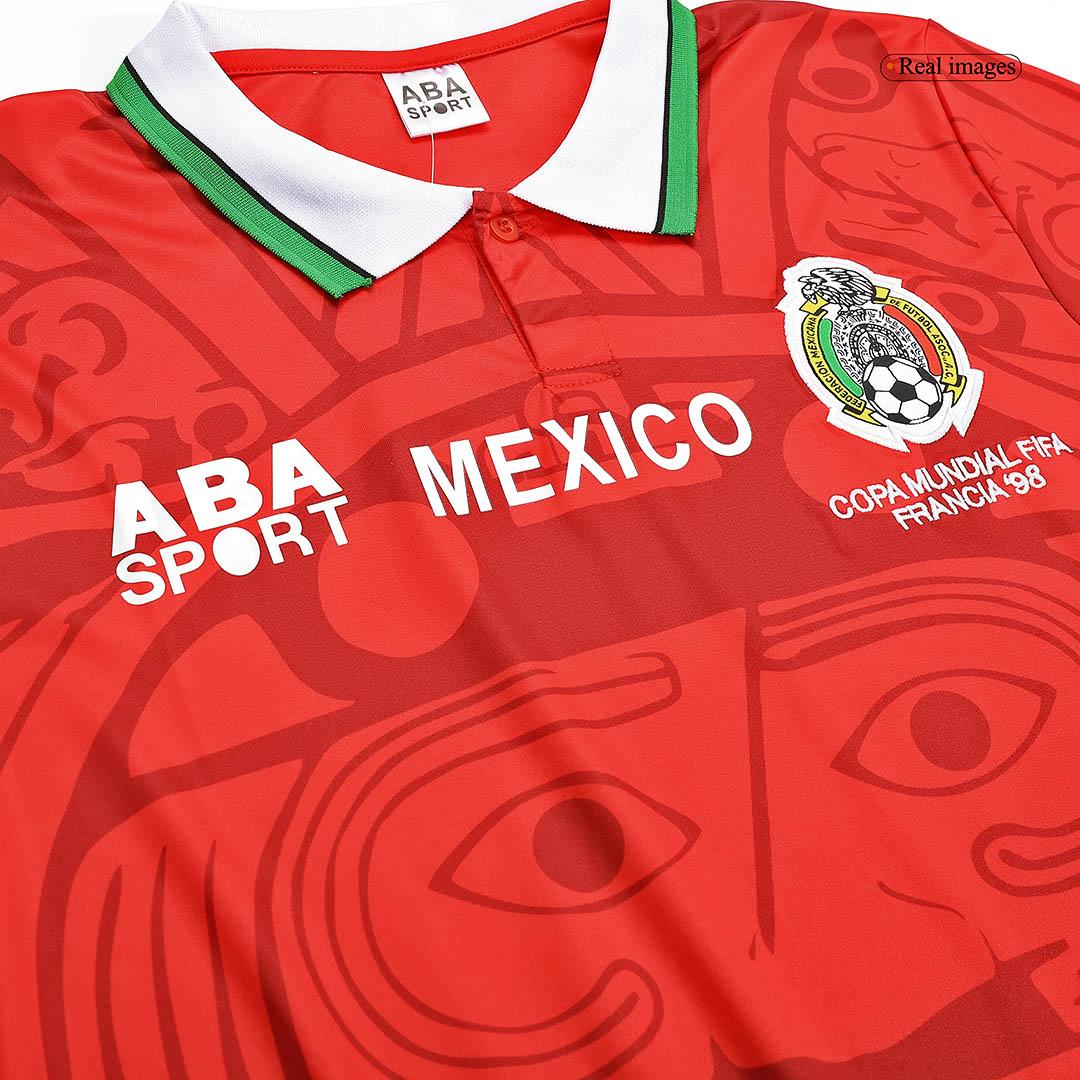 ABA Sport Mexico Jersey Authentic 1998 World Cup Soccer Polyester Short  Sleeve