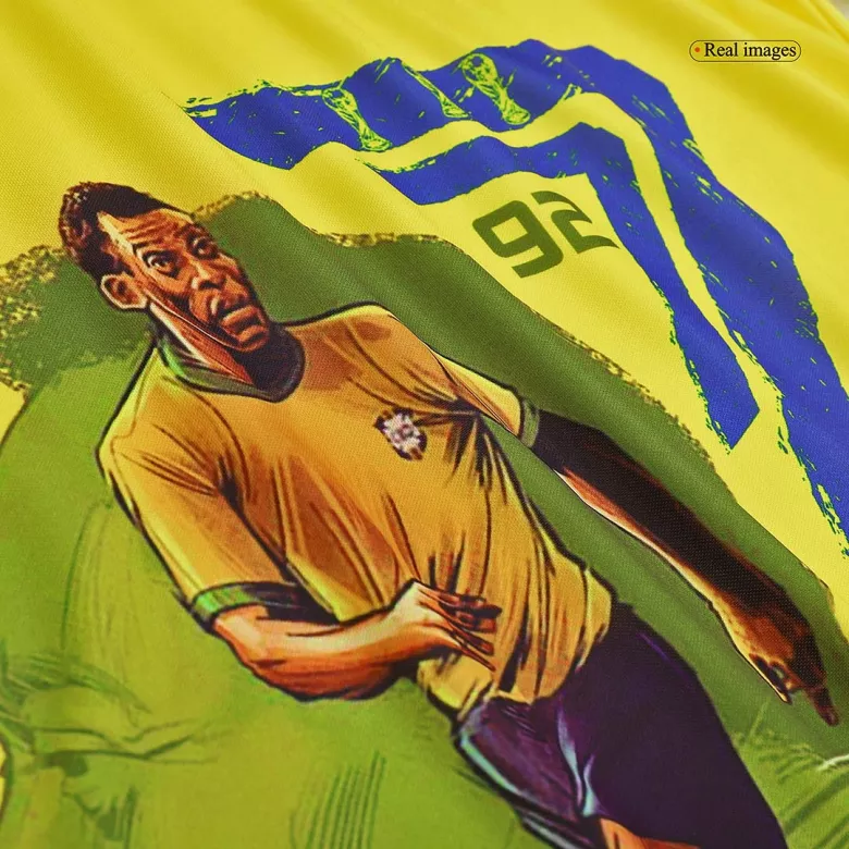 Brazil Jersey PELÉ Home Soccer Jersey 2022 - bestsoccerstore