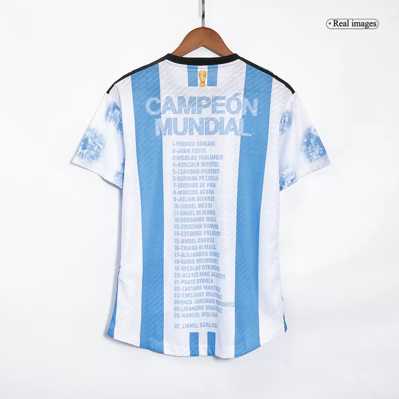 Mens Argentina 3-Star Campeon Mundial Commemorative Jersey