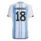 Argentina Jersey G. RODRIGUEZ #18 Custom Home Soccer Jersey 2022 - bestsoccerstore