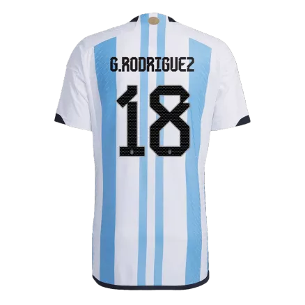 Authentic G. RODRIGUEZ #18 Soccer Jersey Argentina Home Shirt 2022 - bestsoccerstore
