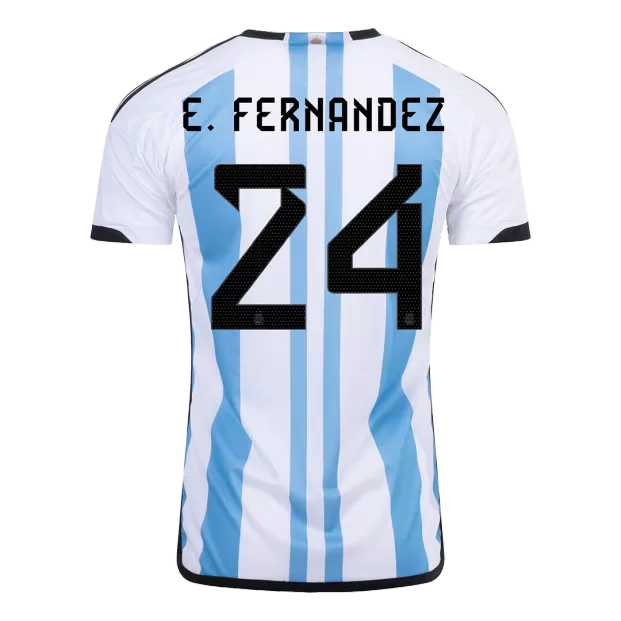 Argentina Jersey E. FERNANDEZ #24 Soccer Jersey Home 2022 