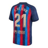 Barcelona Jersey F. DE JONG #21 Custom Home Soccer Jersey 2022/23 - bestsoccerstore