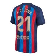 Barcelona Jersey F. DE JONG #21 Custom Home Soccer Jersey 2022/23 - bestsoccerstore