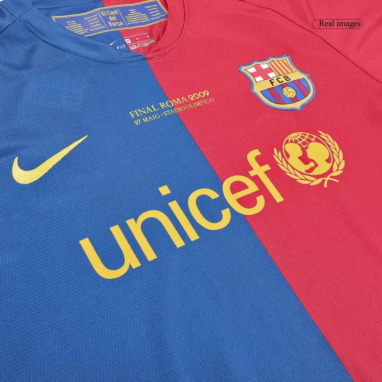 A.INIESTA #8 Barcelona Retro Jersey Home Long Sleeve Soccer Shirt 2008/09 - UCL Final - bestsoccerstore