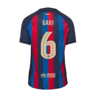 Barcelona Jersey Custom GAVI #6 Soccer Jersey Home 2022/23 - UCL - bestsoccerstore