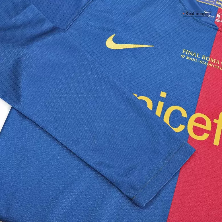 A.INIESTA #8 Barcelona Retro Jersey Home Long Sleeve Soccer Shirt 2008/09 - UCL Final - bestsoccerstore