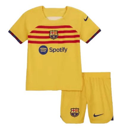Kid's Barcelona Jersey Custom Fourth Away Soccer Soccer Kits 2022/23 - bestsoccerstore