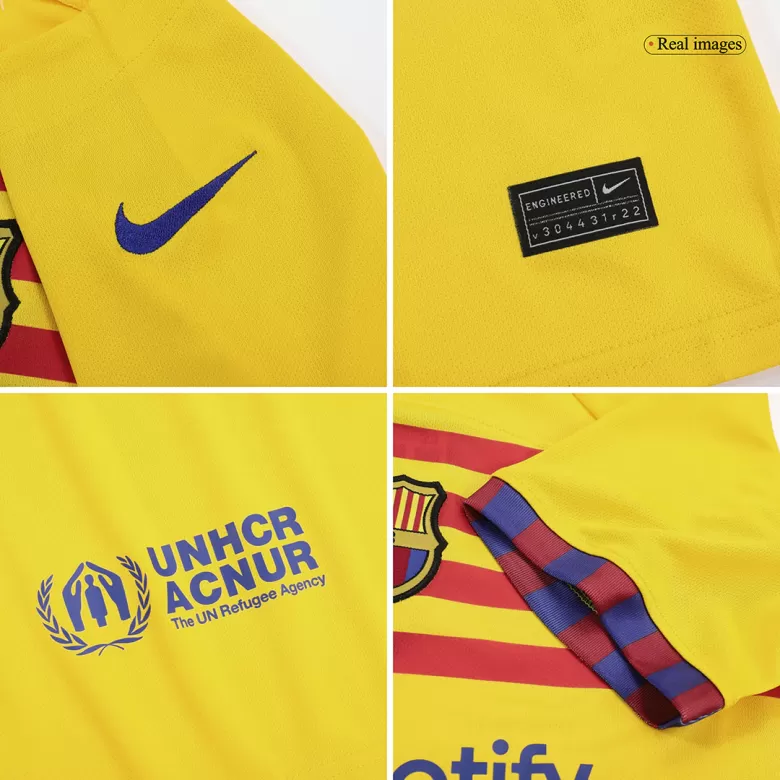 Kid's Barcelona Jersey Custom Fourth Away Soccer Soccer Kits 2022/23 - bestsoccerstore