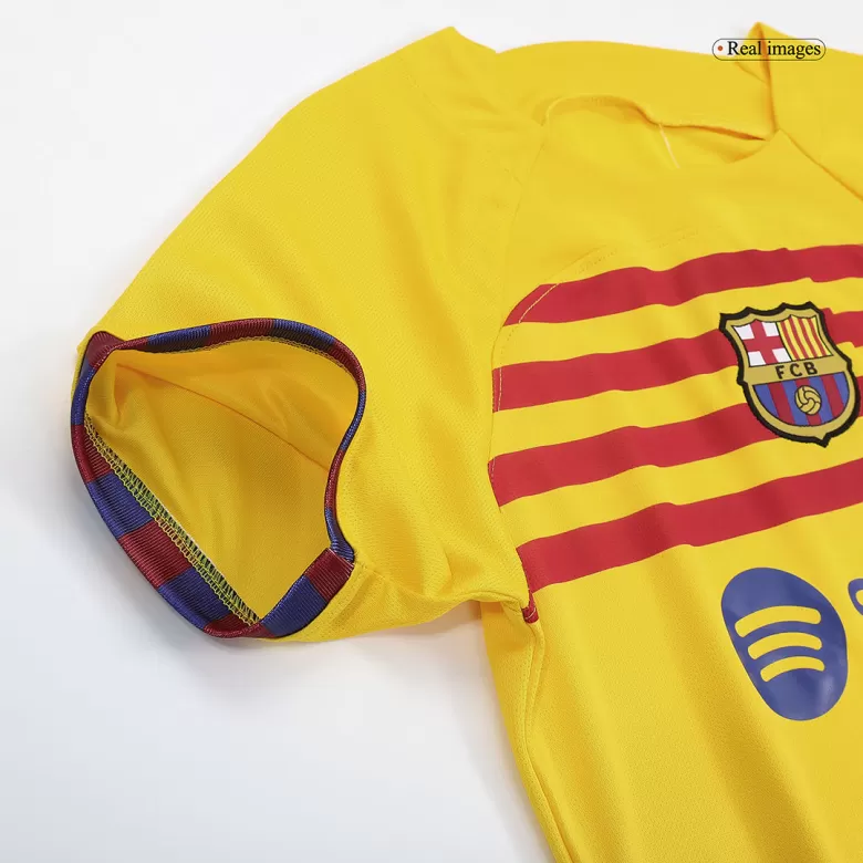 Kid's Barcelona Jersey Custom Fourth Away Soccer Soccer Kits 2022/23 - bestsoccerstore