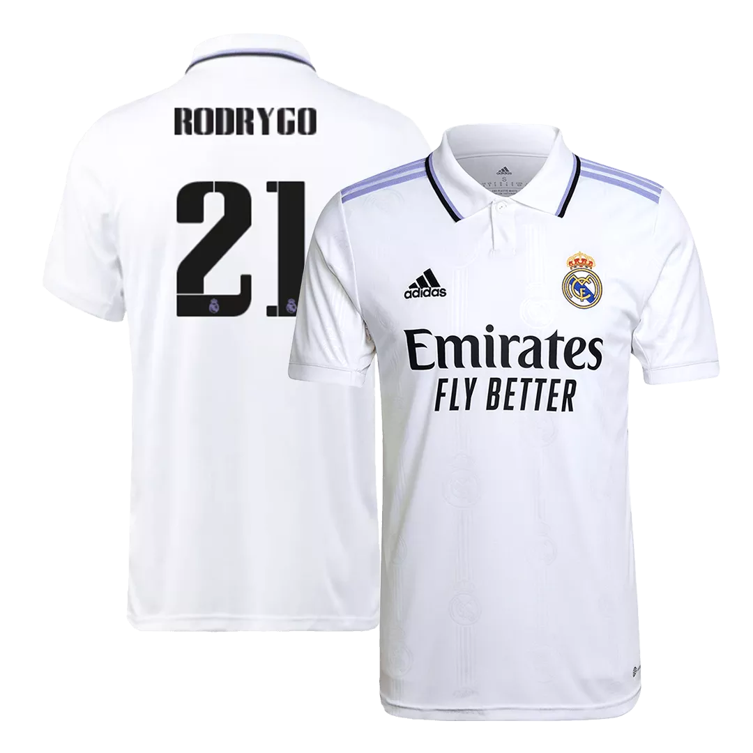 Real Madrid Jersey Custom RODRYGO #21 Soccer Jersey Home 2022/23 - bestsoccerstore