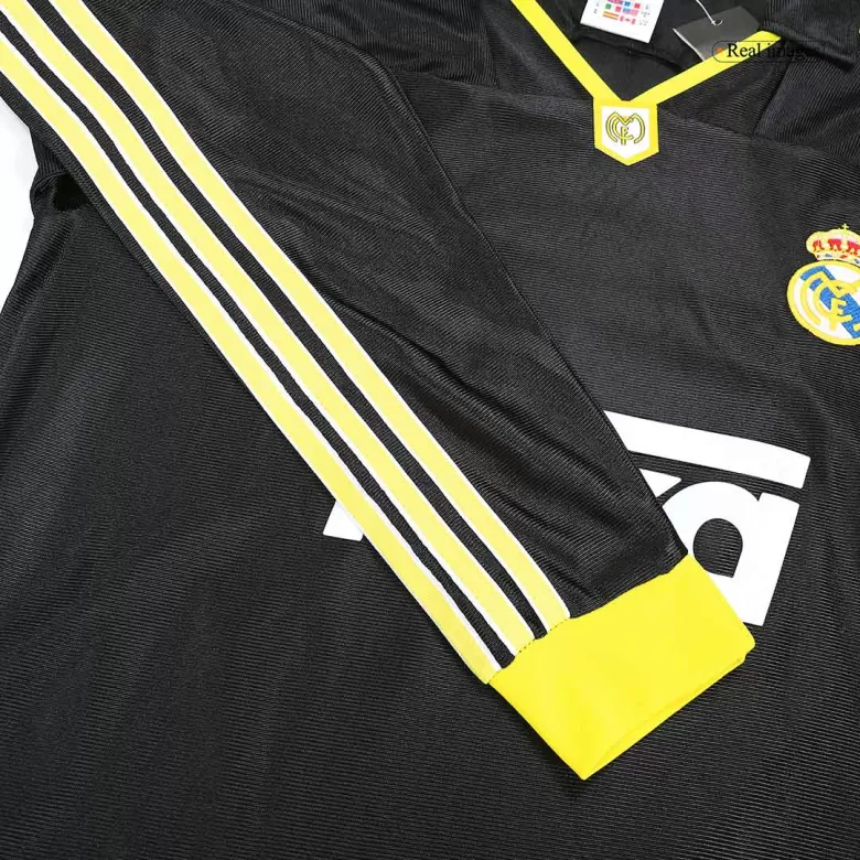 Real Madrid Retro Jersey Away Long Sleeve Soccer Shirt 99/01 - bestsoccerstore