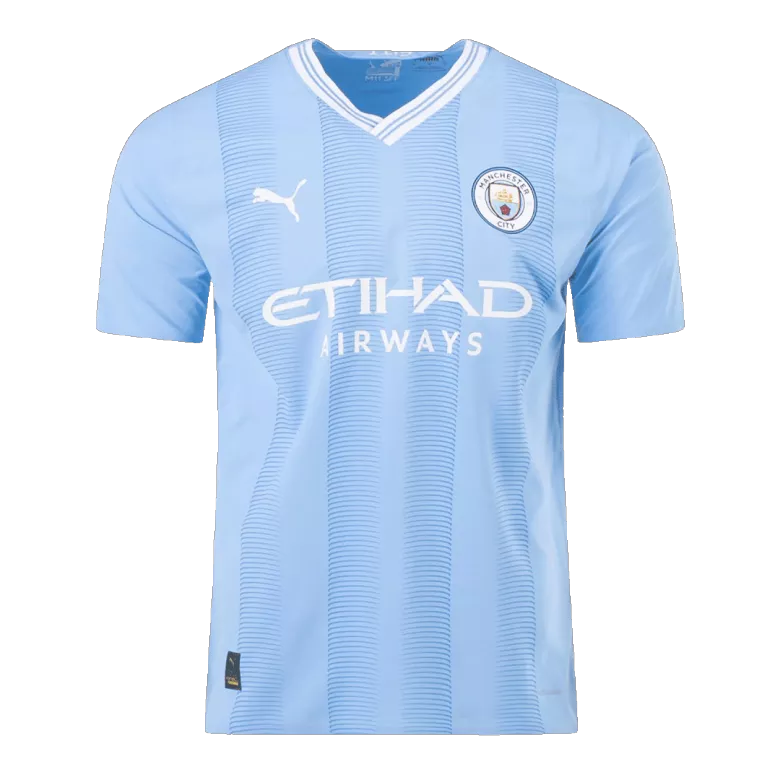 Authentic Manchester City Soccer Jersey DE BRUYNE #17 Home Shirt 2023/24 - bestsoccerstore
