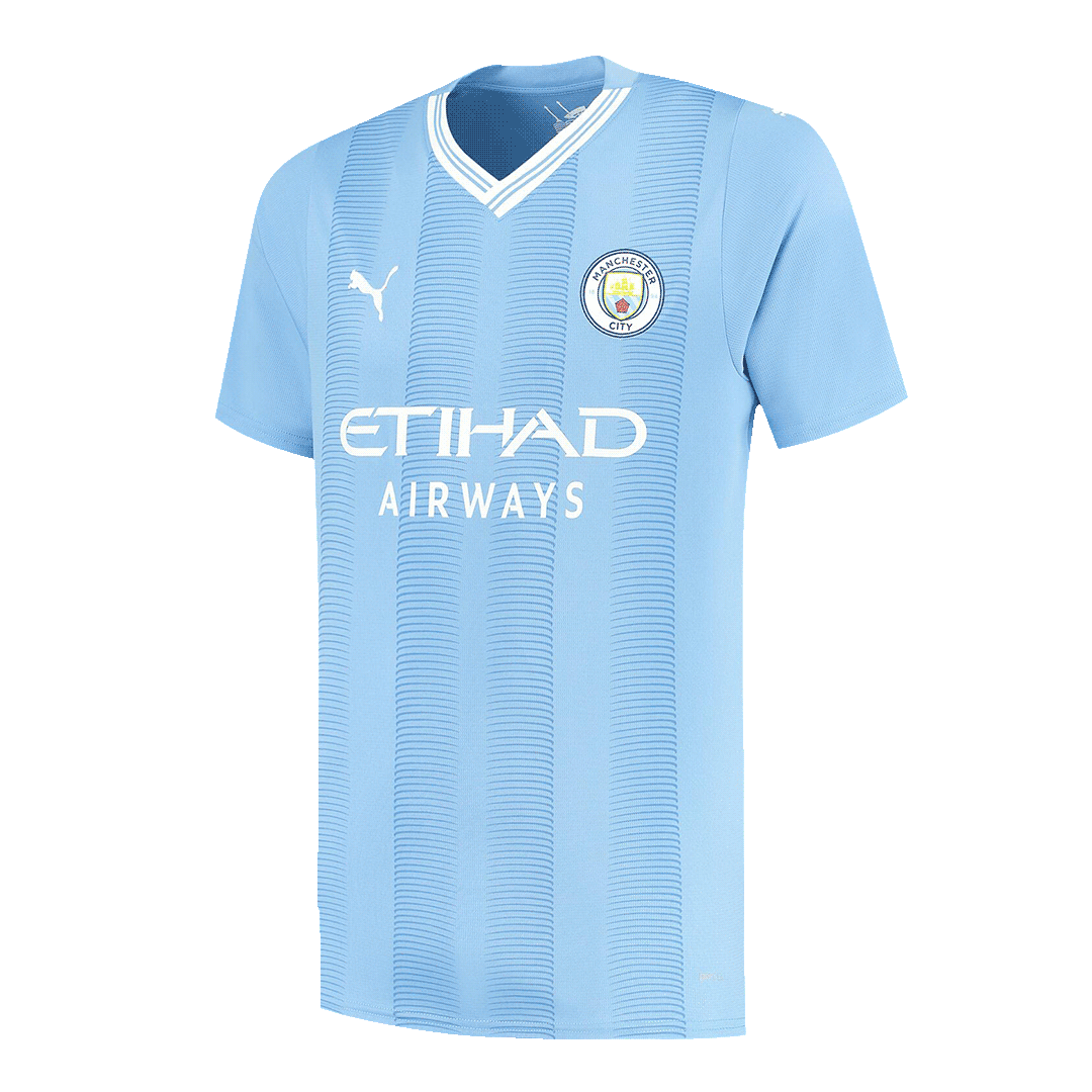 CHAMPIONS #24 Manchester City Home Soccer Jersey 2023/24 - bestsoccerstore
