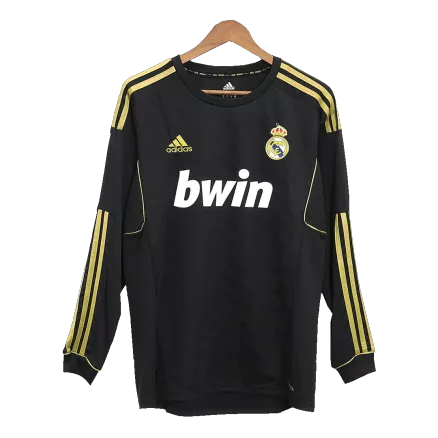 Real Madrid Retro Jersey Away Long Sleeve Soccer Shirt 2011/12 - bestsoccerstore