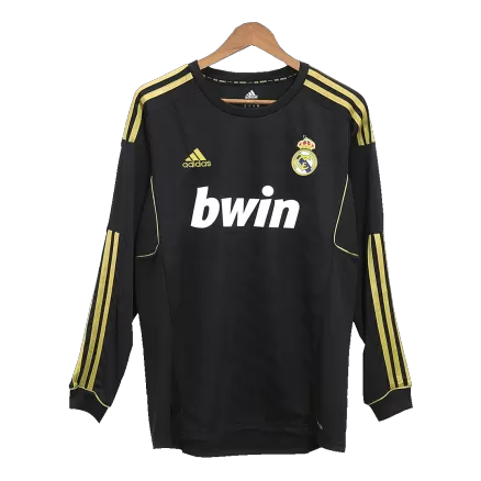 Real Madrid Retro Jersey Away Long Sleeve Soccer Shirt 2011/12 - bestsoccerstore