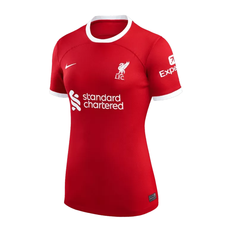 Liverpool Custom Home Soccer Women's Jersey 2023/24 - bestsoccerstore