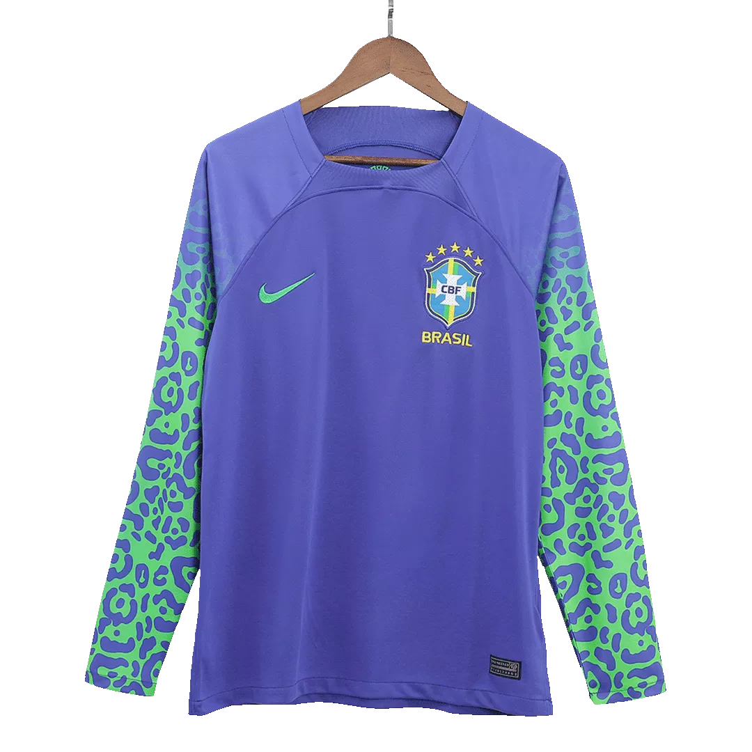 Brazil Soccer Jersey Away Custom World Cup Jersey 2022 - bestsoccerstore