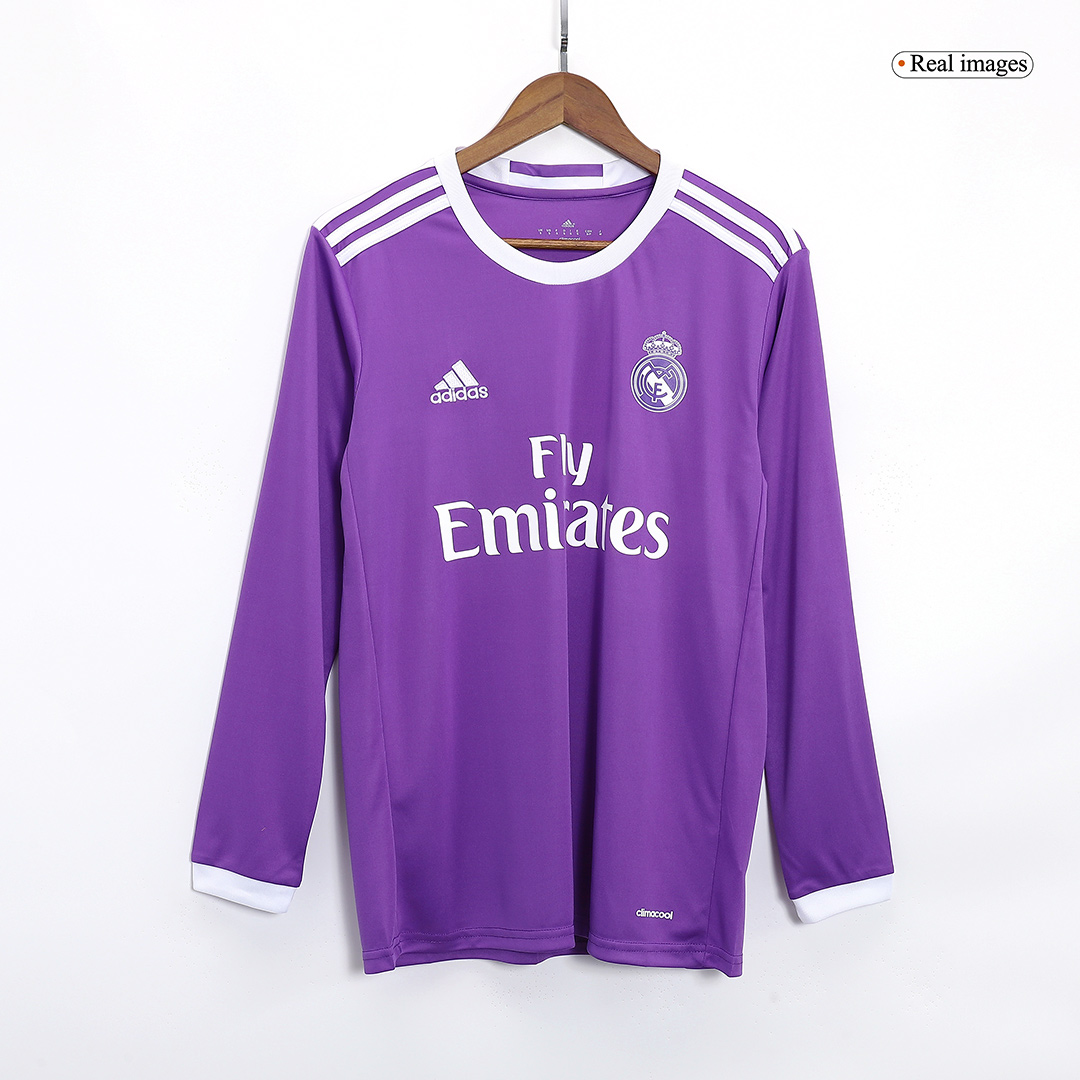 BENZEMA #9 Real Madrid Retro Jersey Away Long Sleeve Soccer Shirt 2016/17