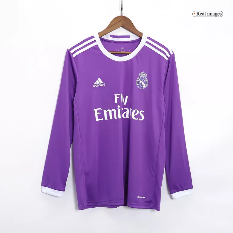 Real Madrid Retro Jersey Away Long Sleeve Soccer Shirt 2016/17 - bestsoccerstore