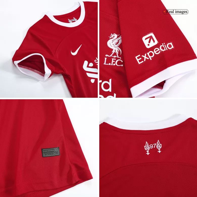 Kid's Liverpool Whole Kits Custom Home Soccer Kit 2023/24 - bestsoccerstore