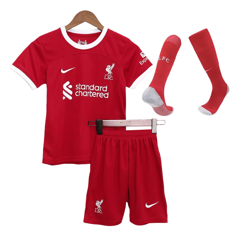 Kid's Liverpool Whole Kits Custom Home Soccer Kit 2023/24 - bestsoccerstore
