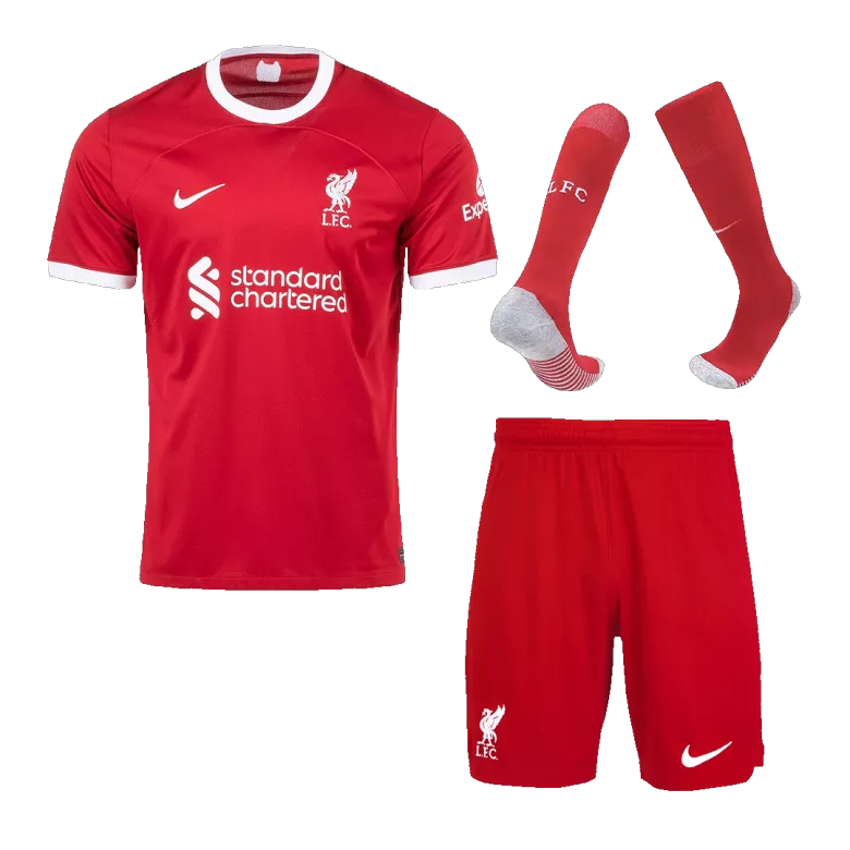 Liverpool Jersey Custom Home Soccer Jersey Full Kit 2023/24 - bestsoccerstore