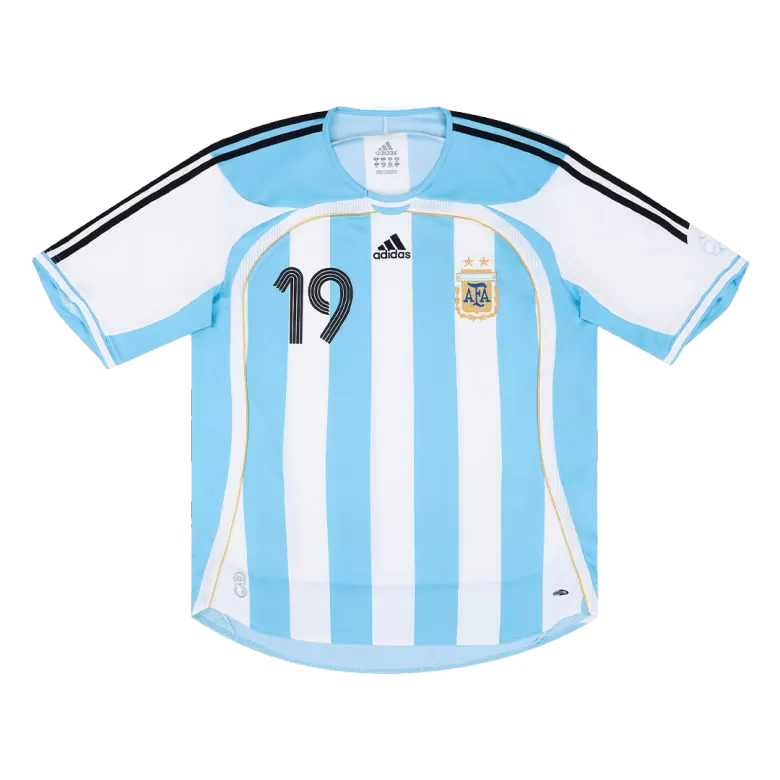 MESSI #19 Argentina Retro Jersey Home Soccer Shirt 2006 - bestsoccerstore