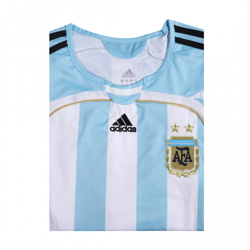 Argentina #19 Messi Retro Jersey Home World Cup 2006