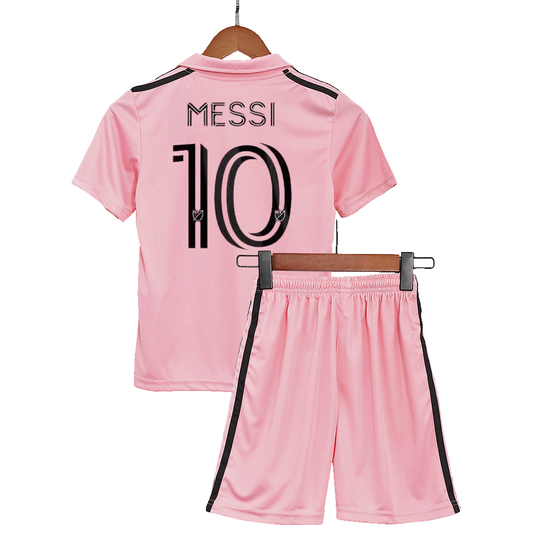 : Miami Me_s_s_i Jersey for Kids and Adults Kids Soccer Jersey  Youth for Boys Girls Soccer Shirts Jerseys No.10 Youth Football Jersey Kids  Soccer Set Black Pink White Jersey for Kids :