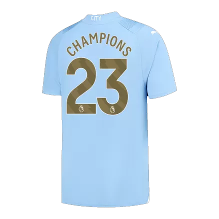 Manchester City Jersey CHAMPIONS #23  Custom Home Soccer Jersey 2023/24 - bestsoccerstore