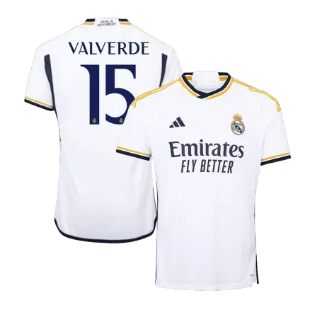 Real Madrid Jersey Custom VALVERDE #15 Soccer Jersey Home 2023/24 - bestsoccerstore