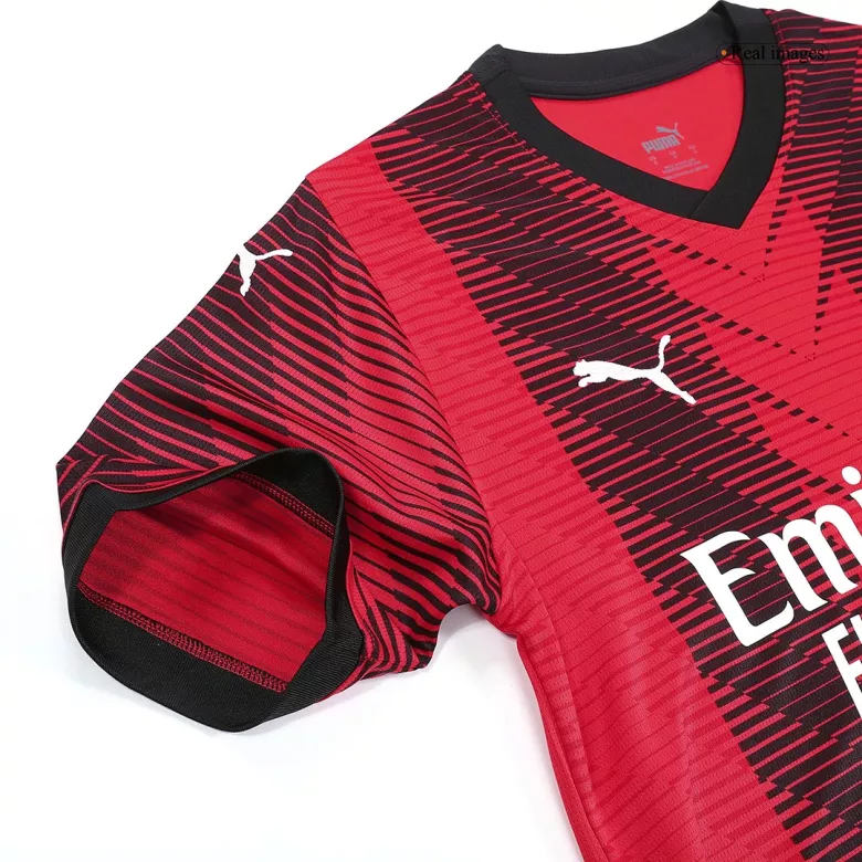 AC Milan Jersey Custom Home Soccer Jersey Full Kit 2023/24 - bestsoccerstore