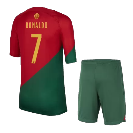 Kid's Portugal Jersey RONALDO #7 Custom Home Soccer Soccer Kits 2022/23 - bestsoccerstore